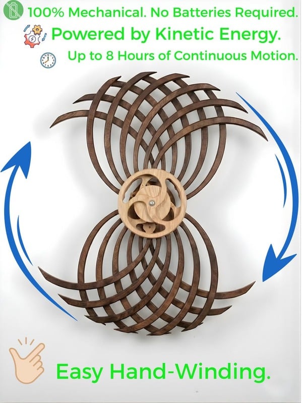 GLIART kinetic wall art displayed as a premium home decor piece